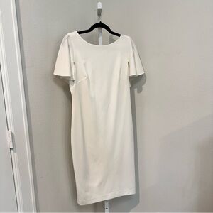 Calvin Klein Low-back Elegant Cream Dress